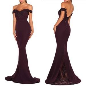 Dollhouse Bridesmaids Sienna Gown Plum